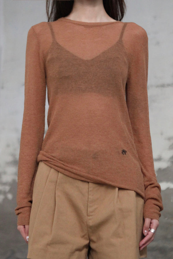 INTO THE EAST 25 Spring/Summer Printed Embroidered Slim-Fit Cardigan ITE-E1DGSS017TN20KT-JT Caramel (E1DGSS045WT20TP)